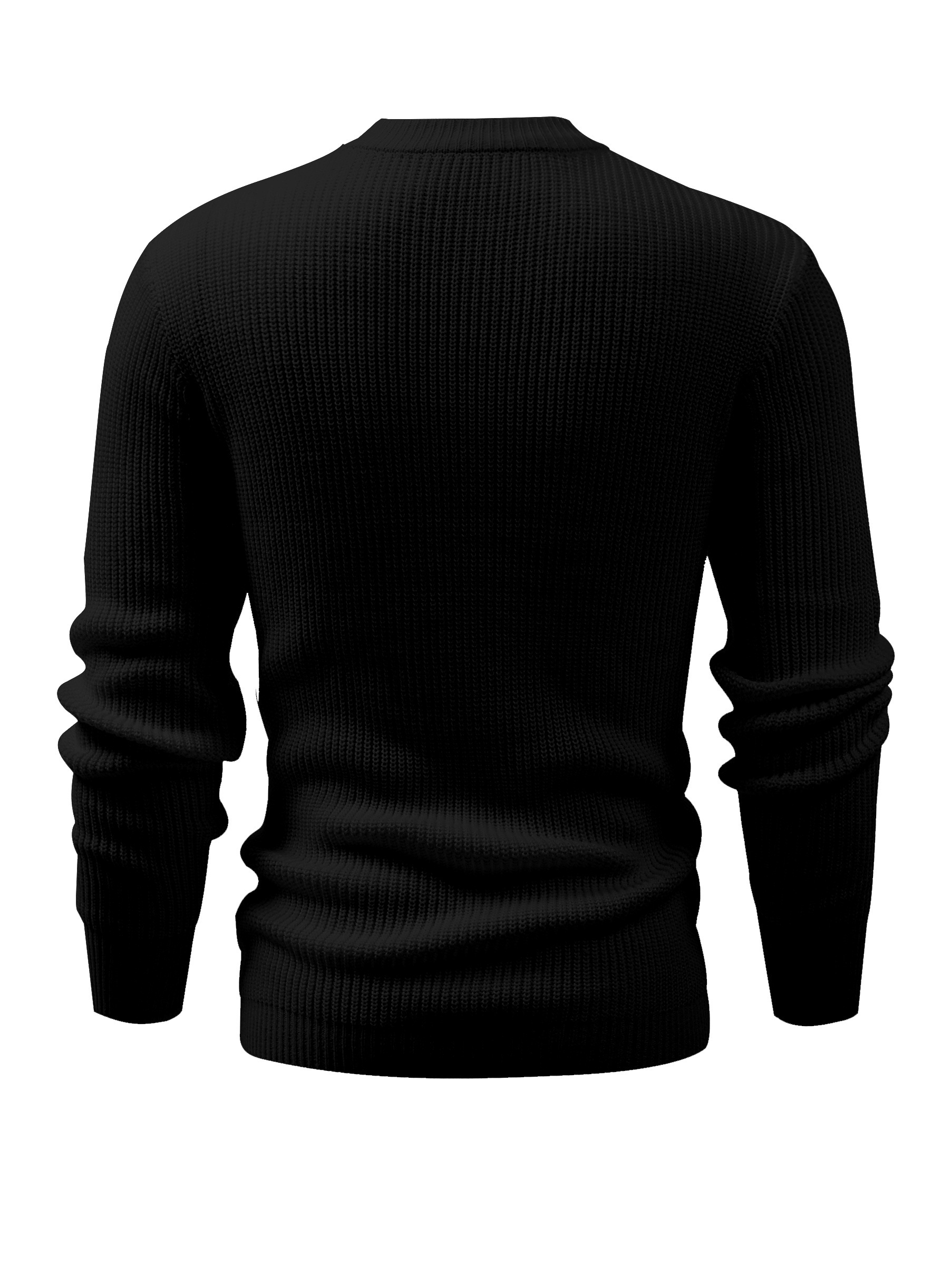 all match knitted sweater mens casual warm mid stretch round neck pullover sweater for fall winter details 4