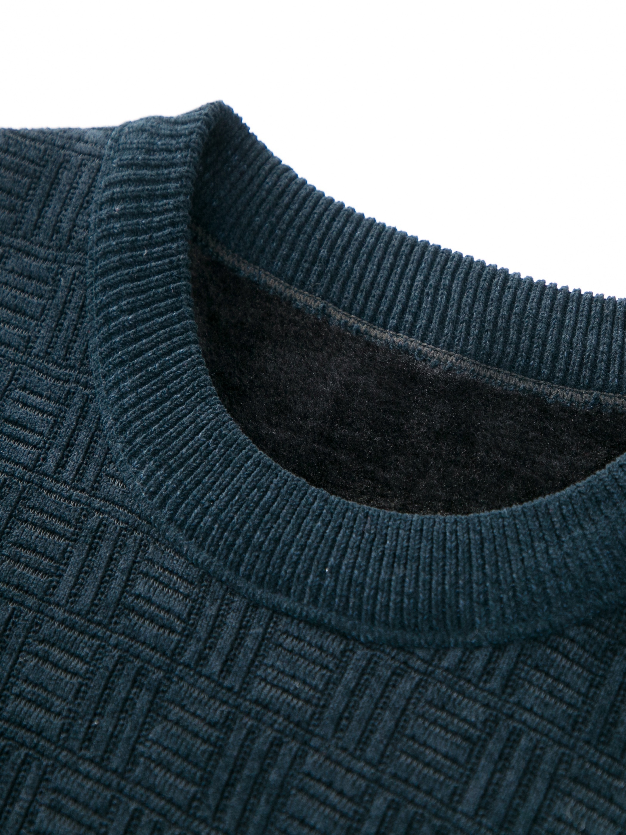 winter new mens casual sweater round neck plus thick base warm sweater best sellers details 4