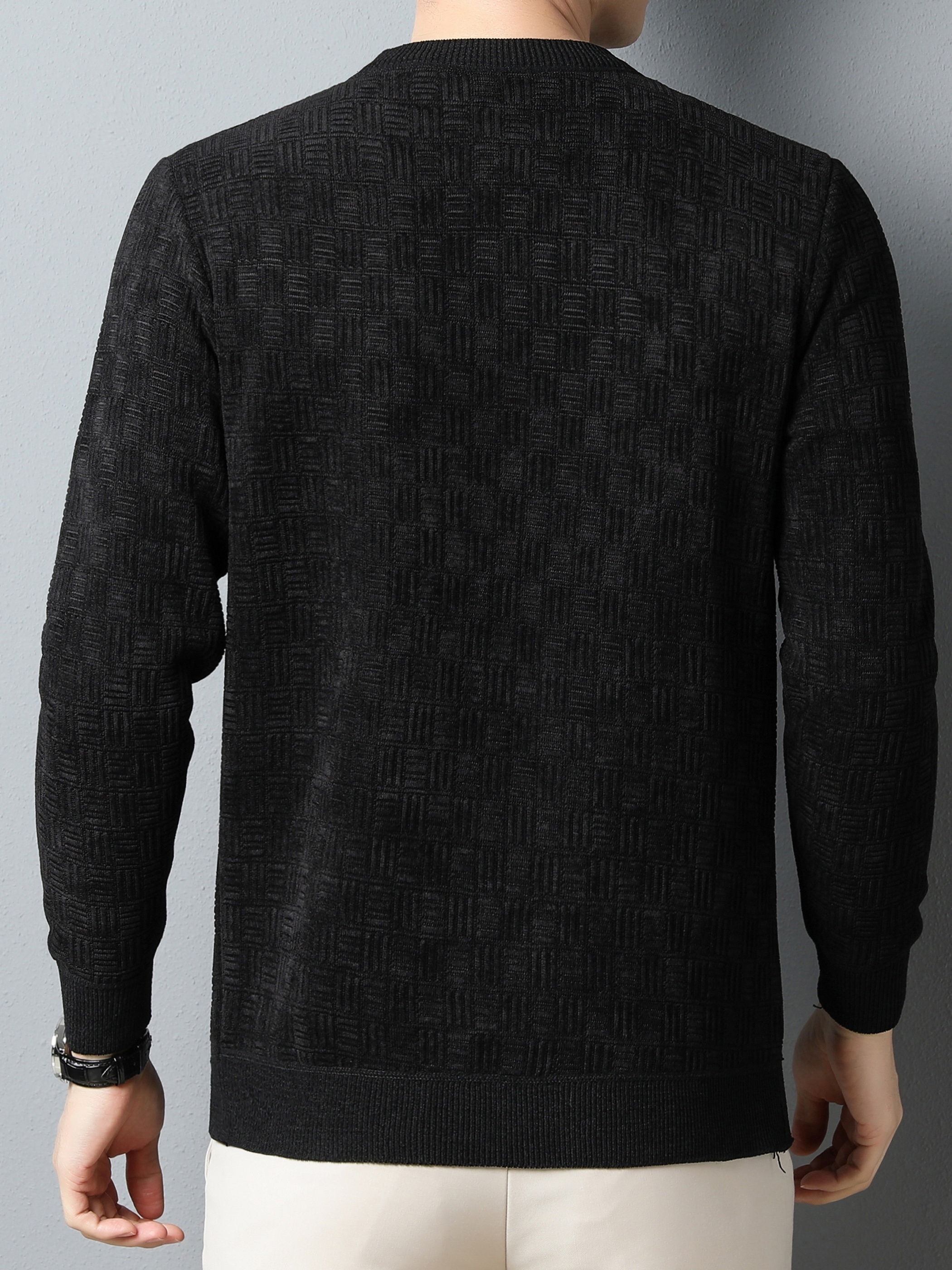 winter new mens casual sweater round neck plus thick base warm sweater best sellers details 19