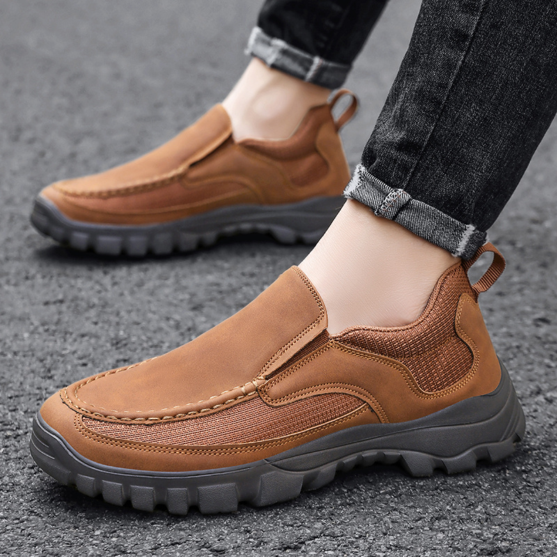 mens chunky outdoor loafers slip on sneakers athletic shoes comfortable and breathable walking shoes details 4