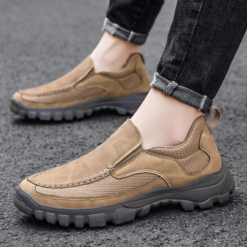 mens chunky outdoor loafers slip on sneakers athletic shoes comfortable and breathable walking shoes details 5