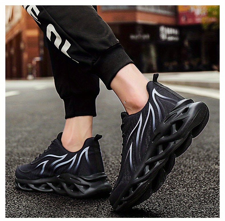 athletic shoes, mens lace up blade sneakers athletic shoes lightweight and breathable running basketball workout gym details 7