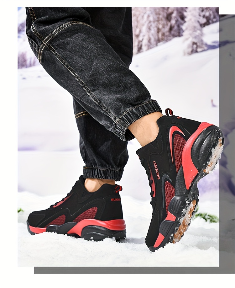 mens outdoor lace up chunky sneakers athletic shoes shock absorbing and breathable details 11