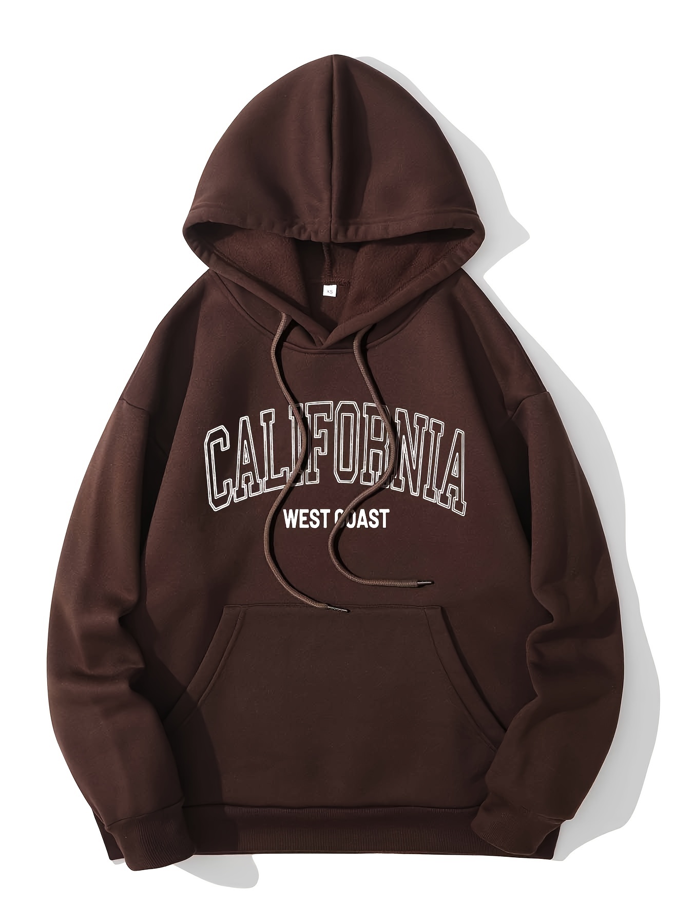 california print hoodie casual pocket long sleeve drawstring hoodies sweatshirt womens clothing details 6